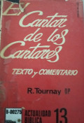 Catar de los cantares : texto y comentario